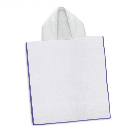 Kids Hooded Towels purple overlocking
